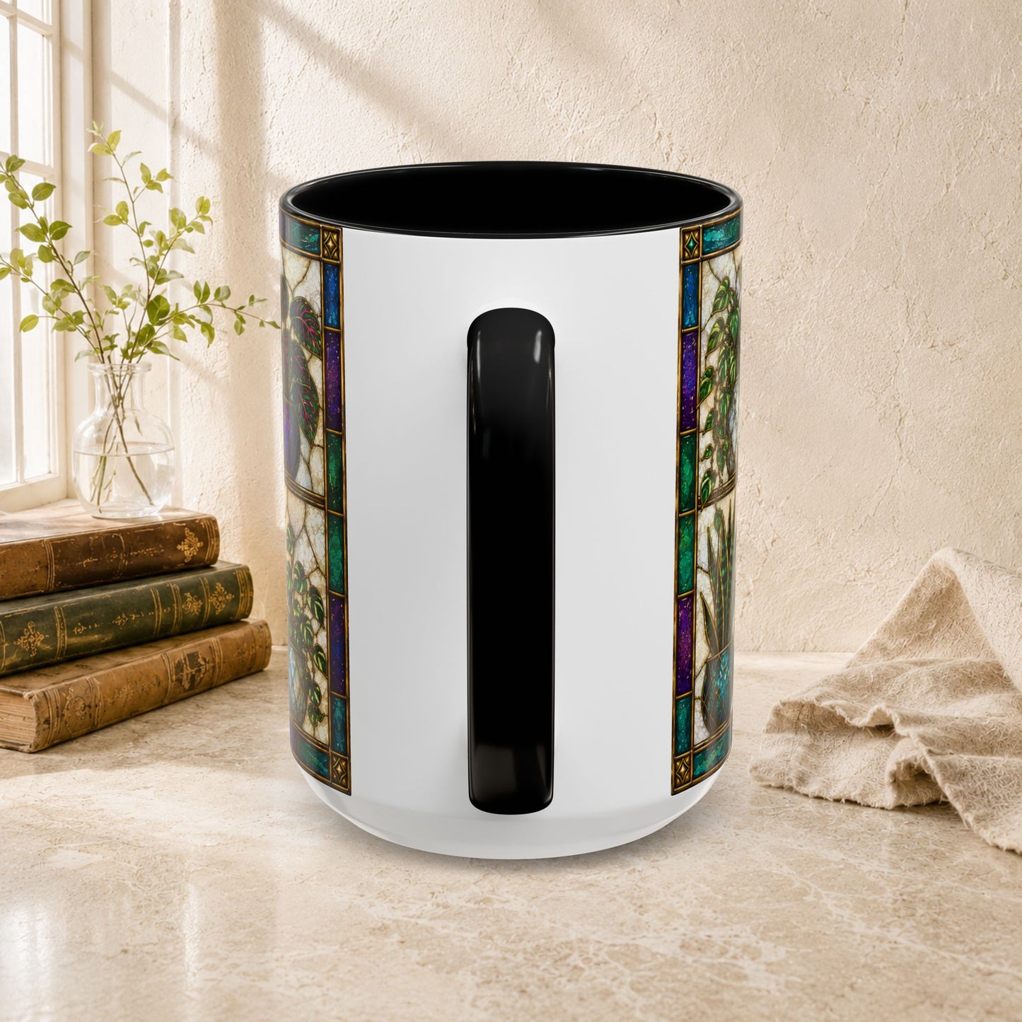Plants in the Stacks - Stained Glass Style Mug