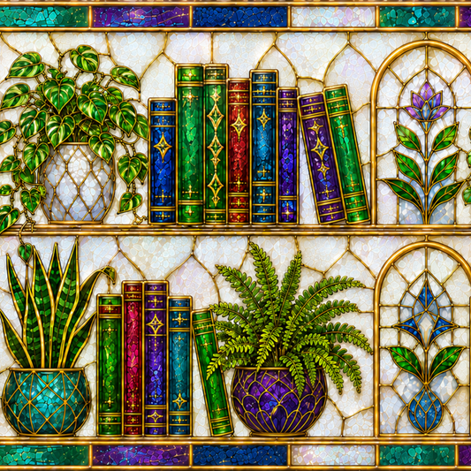 Plants in the Stacks - Stained Glass Style Mug