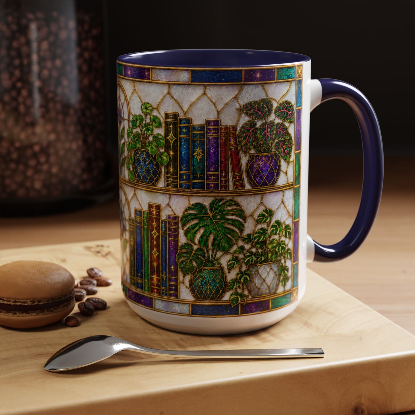 Plants in the Stacks - Stained Glass Style Mug