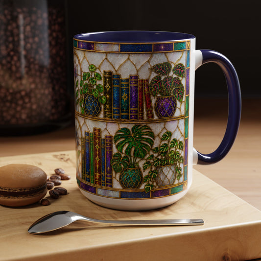 Plants in the Stacks - Stained Glass Style Mug