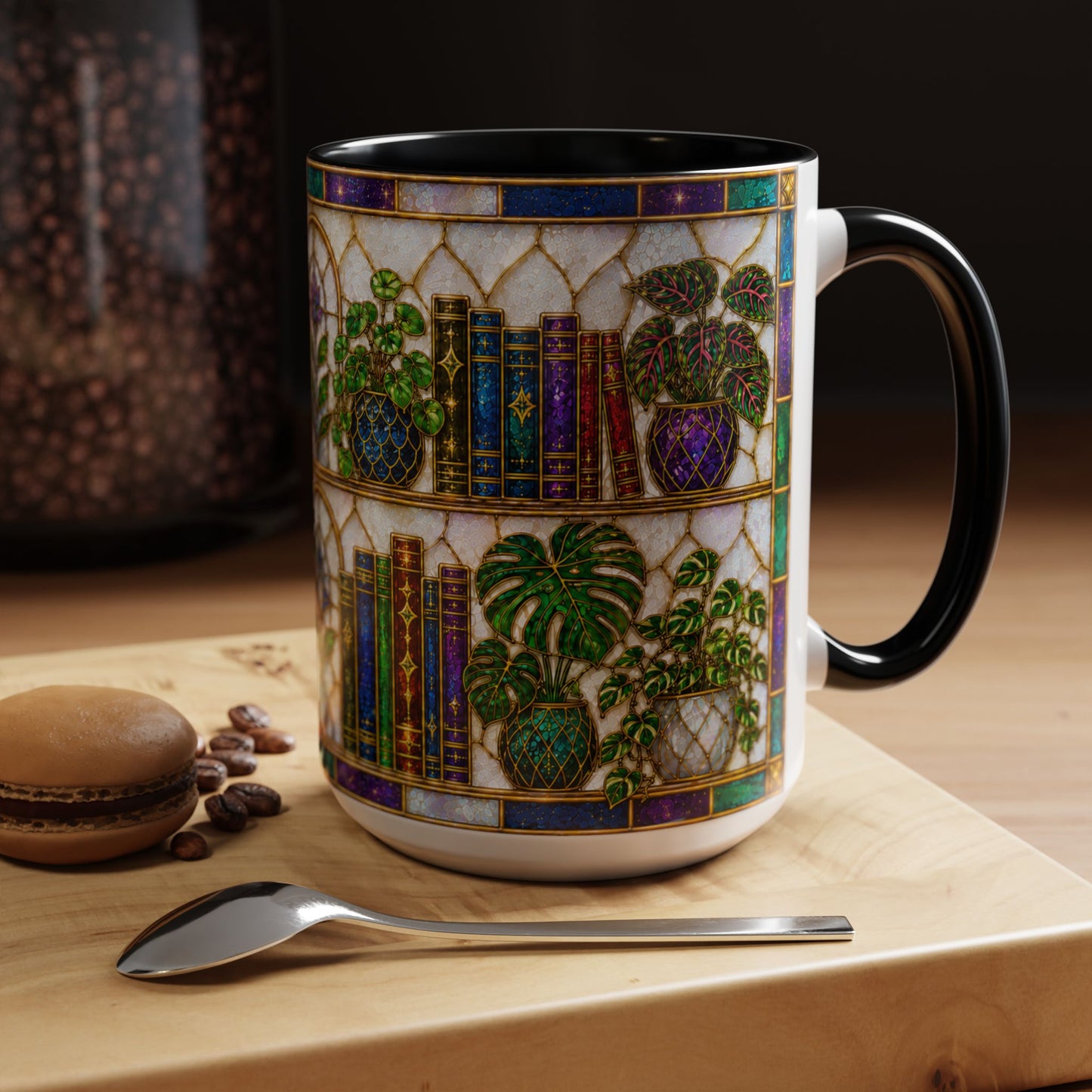 Plants in the Stacks - Stained Glass Style Mug