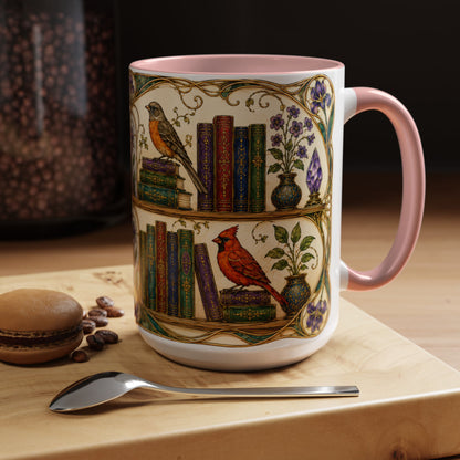 Birds in the Stacks - Art Nouveau Style Mug
