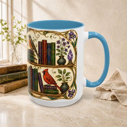 Birds in the Stacks - Art Nouveau Style Mug
