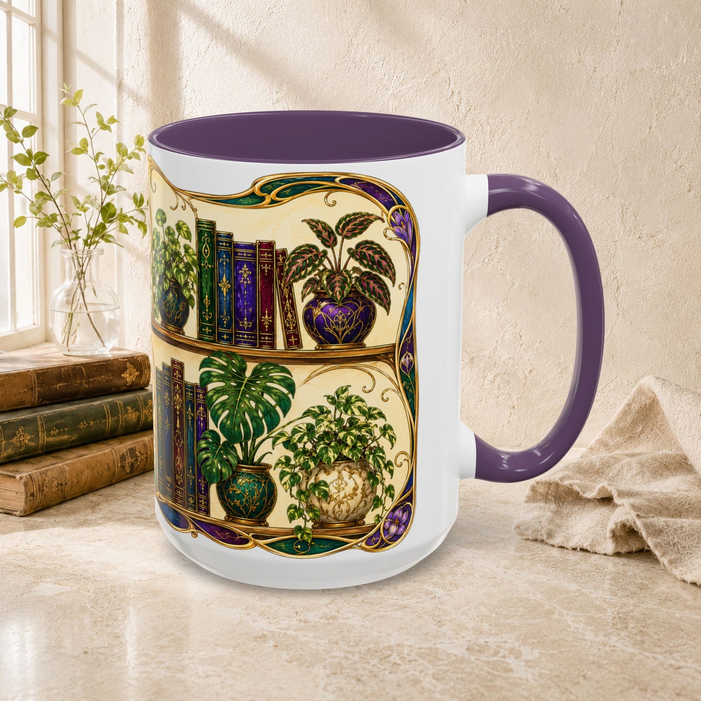 Plants in the Stacks - Art Nouveau Style Mug