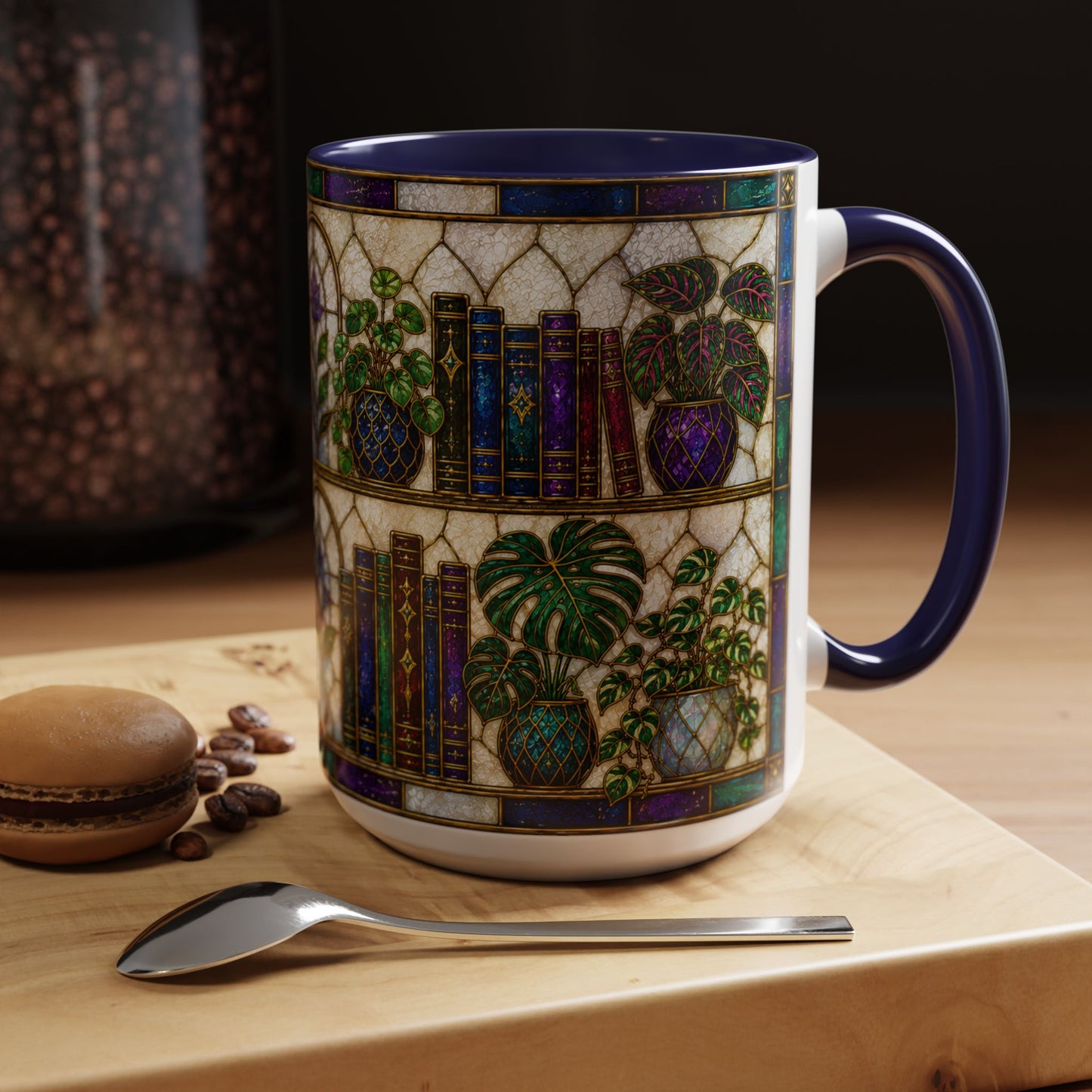 Plants in the Stacks - Stained Glass Style Mug