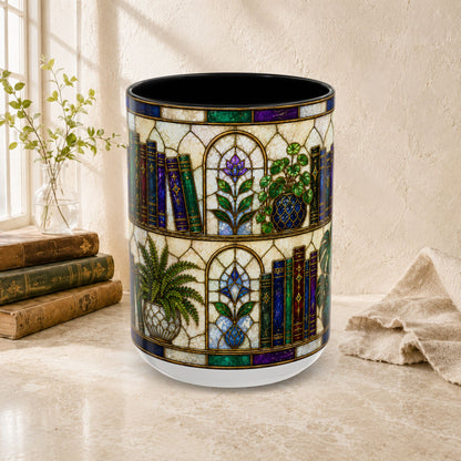 Plants in the Stacks - Stained Glass Style Mug