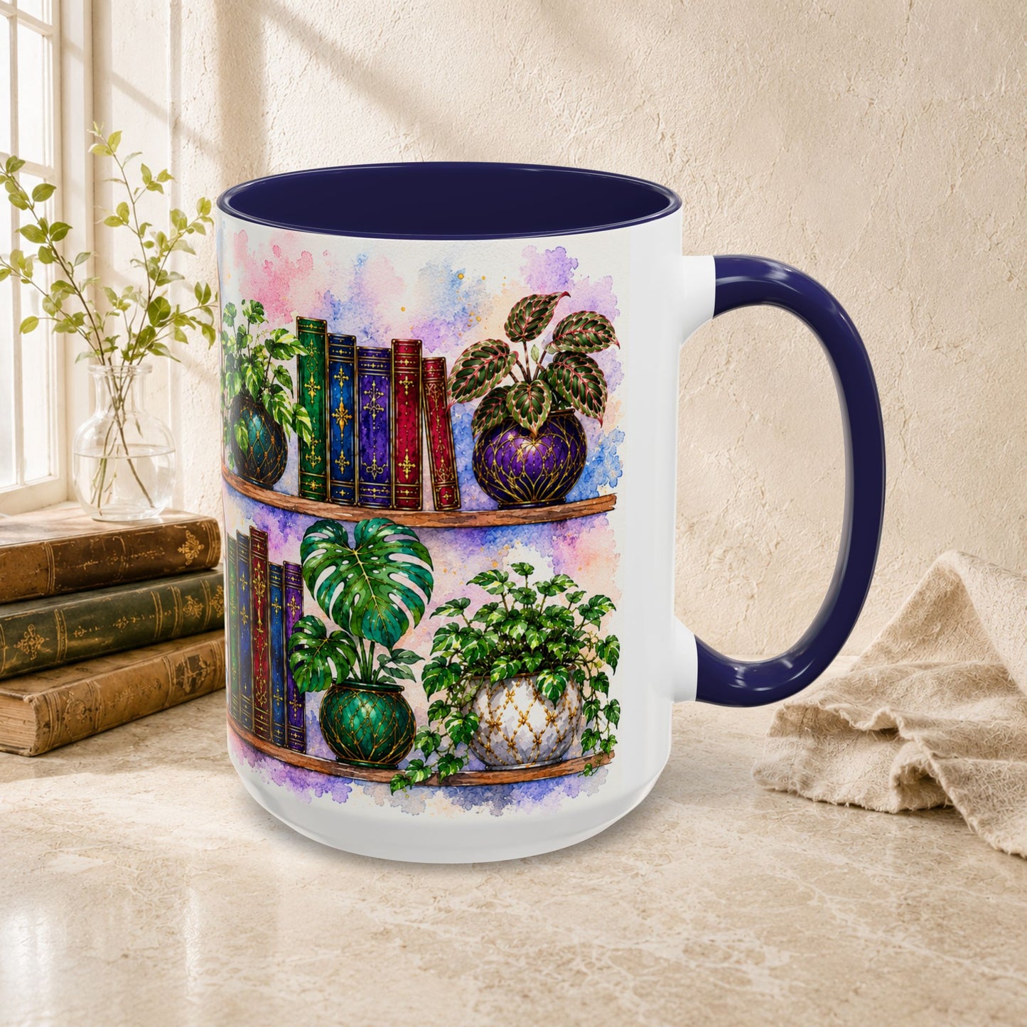 Plants in the Stacks - Watercolor Style Mug
