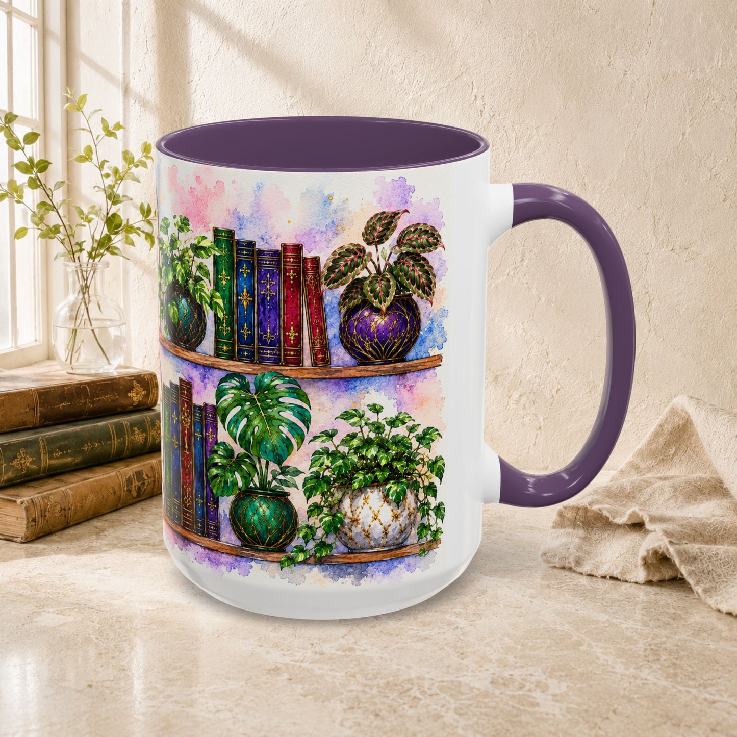 Plants in the Stacks - Watercolor Style Mug