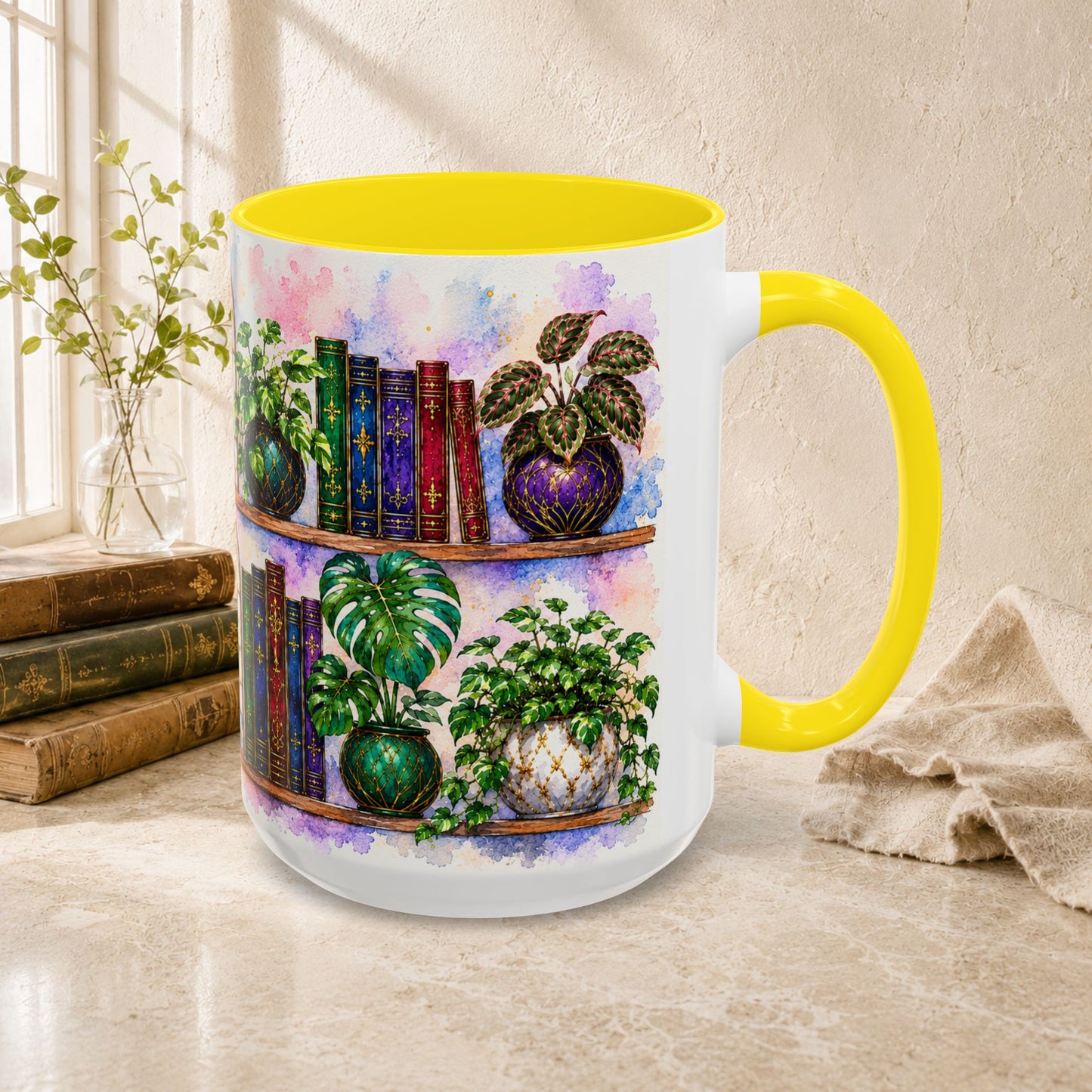 Plants in the Stacks - Watercolor Style Mug