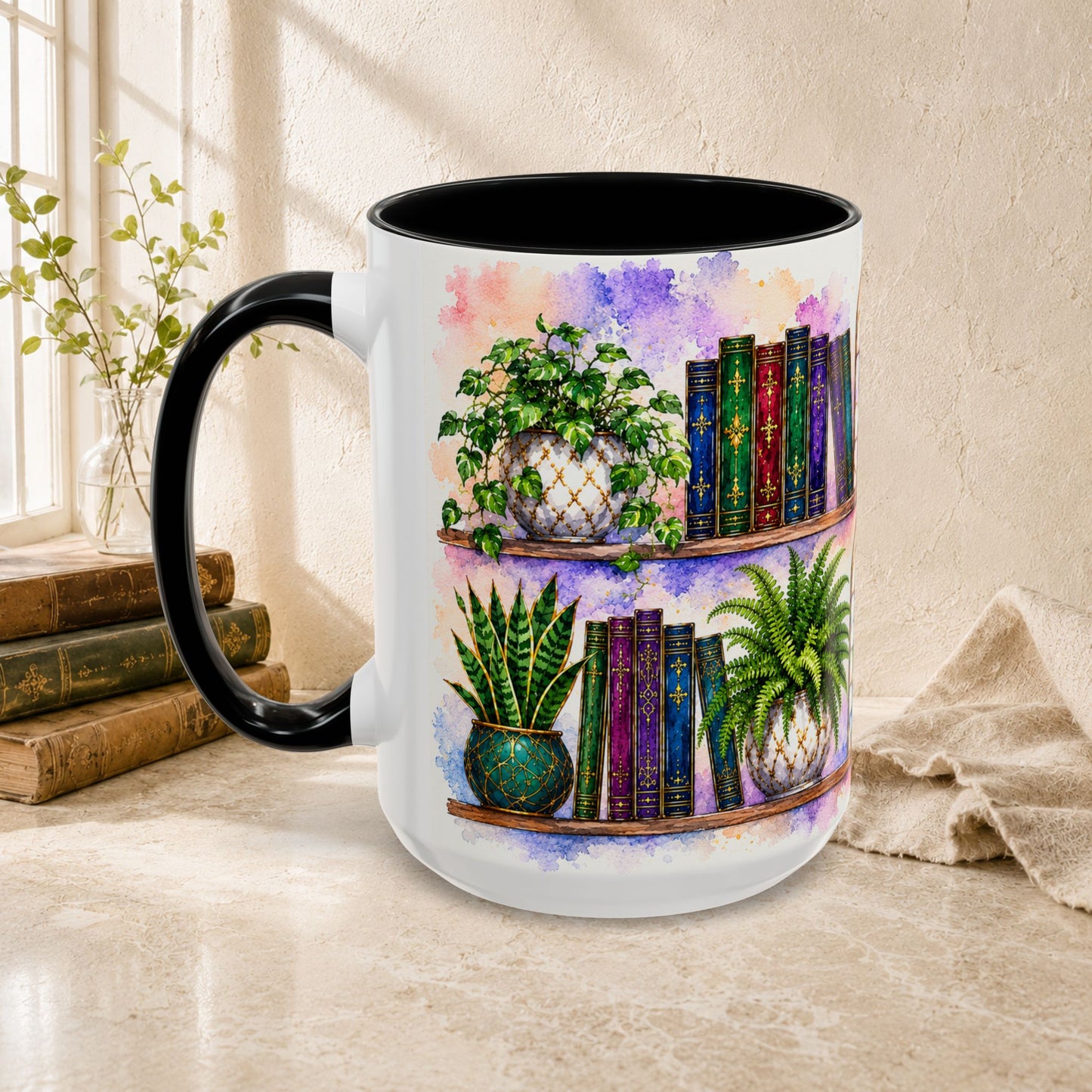 Plants in the Stacks - Watercolor Style Mug