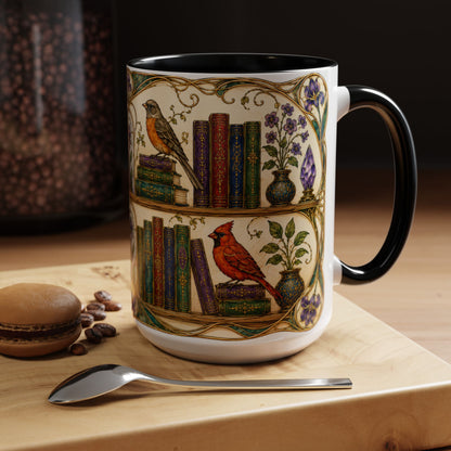 Birds in the Stacks - Art Nouveau Style Mug
