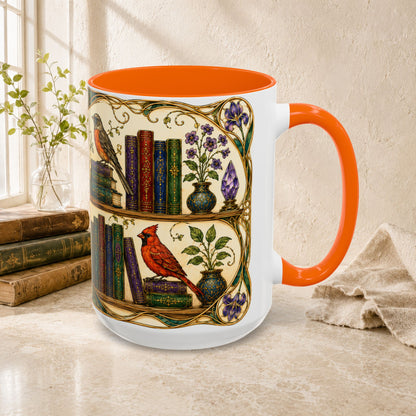 Birds in the Stacks - Art Nouveau Style Mug