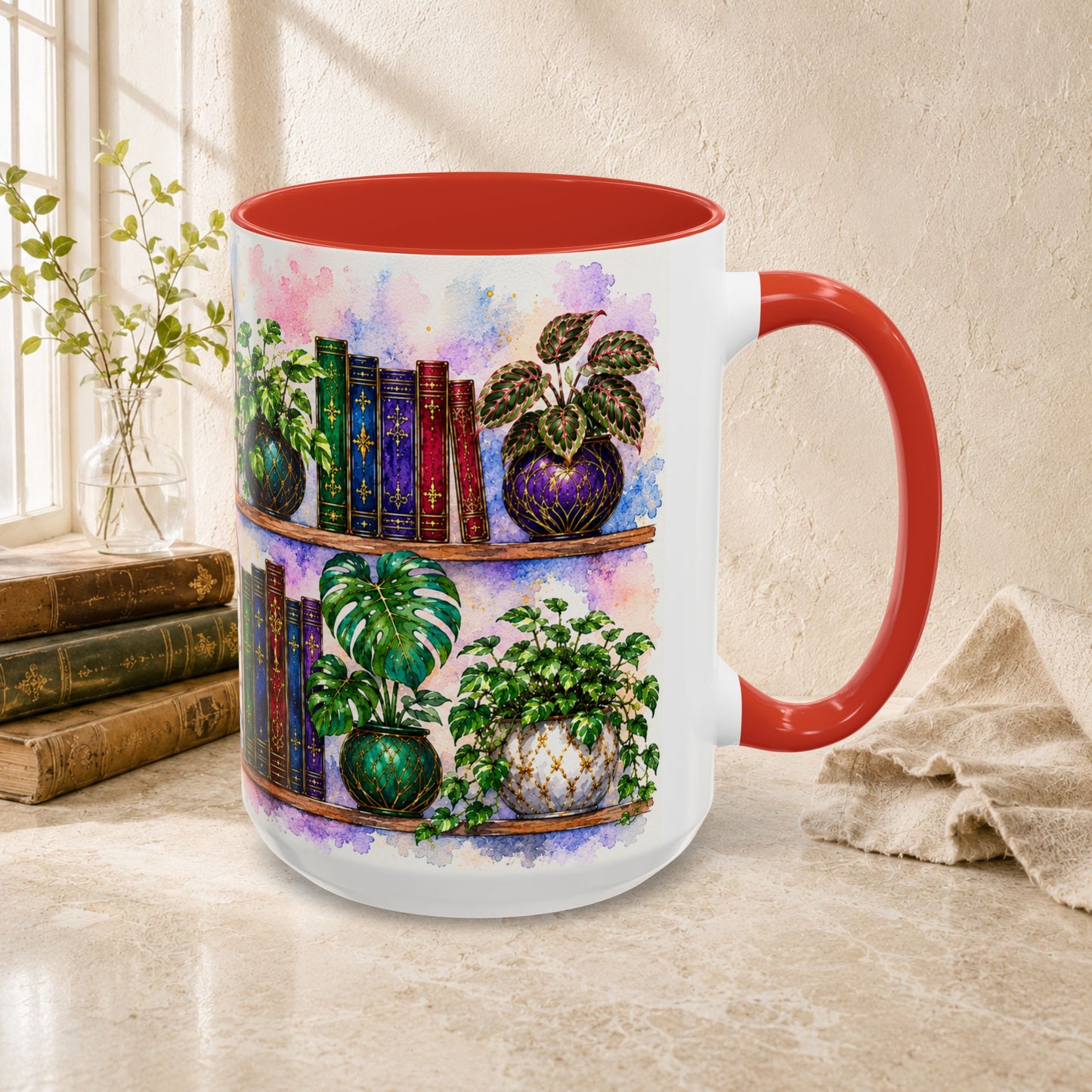 Plants in the Stacks - Watercolor Style Mug