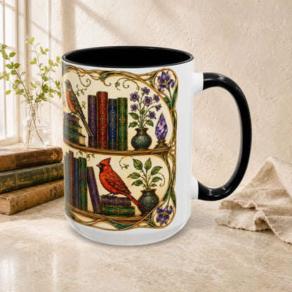 Birds in the Stacks - Art Nouveau Style Mug