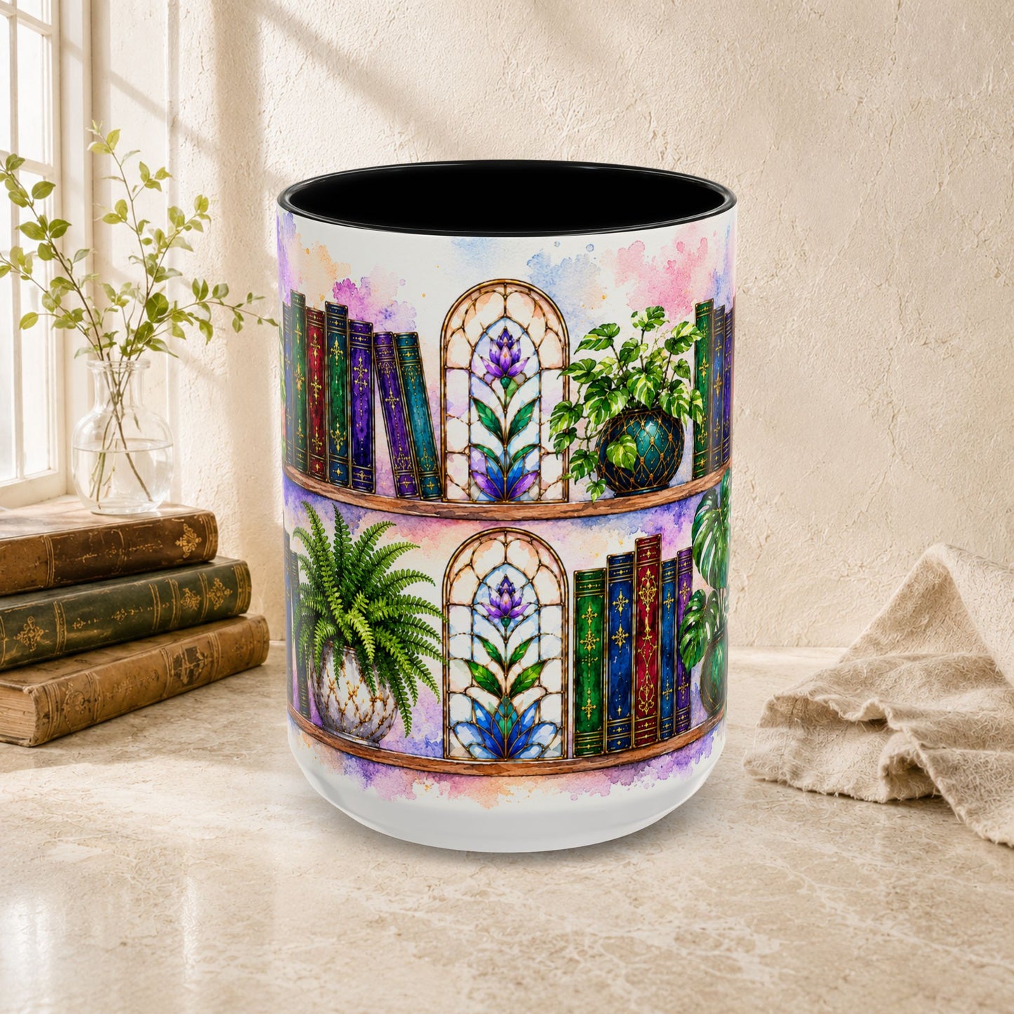 Plants in the Stacks - Watercolor Style Mug