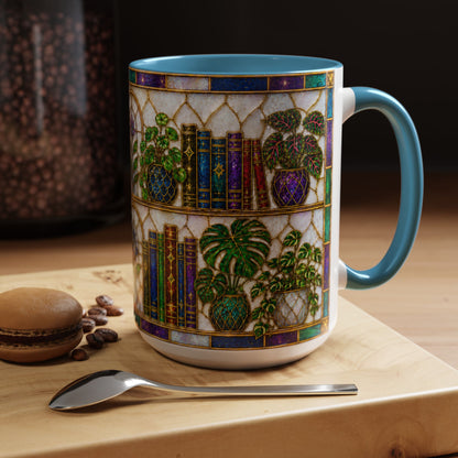 Plants in the Stacks - Stained Glass Style Mug