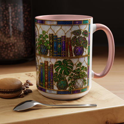 Plants in the Stacks - Stained Glass Style Mug