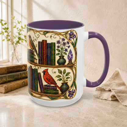 Birds in the Stacks - Art Nouveau Style Mug
