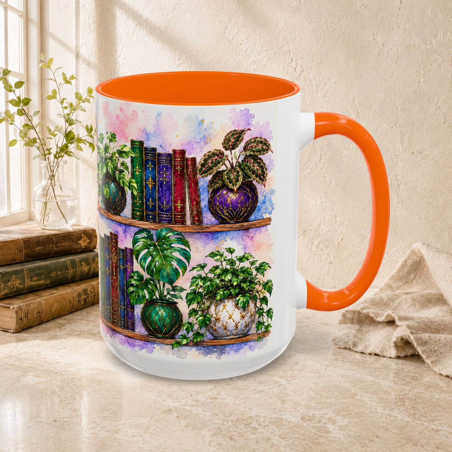 Plants in the Stacks - Watercolor Style Mug