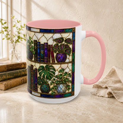 Plants in the Stacks - Stained Glass Style Mug