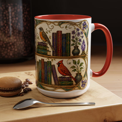 Birds in the Stacks - Art Nouveau Style Mug