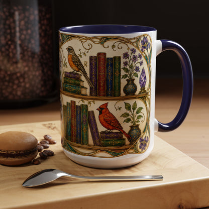 Birds in the Stacks - Art Nouveau Style Mug