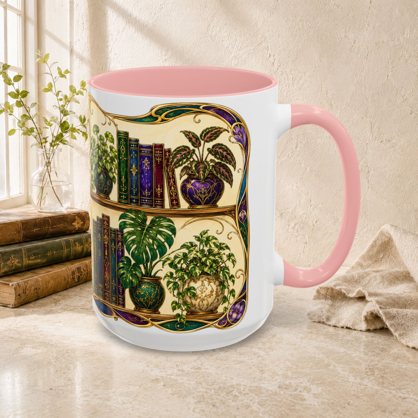 Plants in the Stacks - Art Nouveau Style Mug