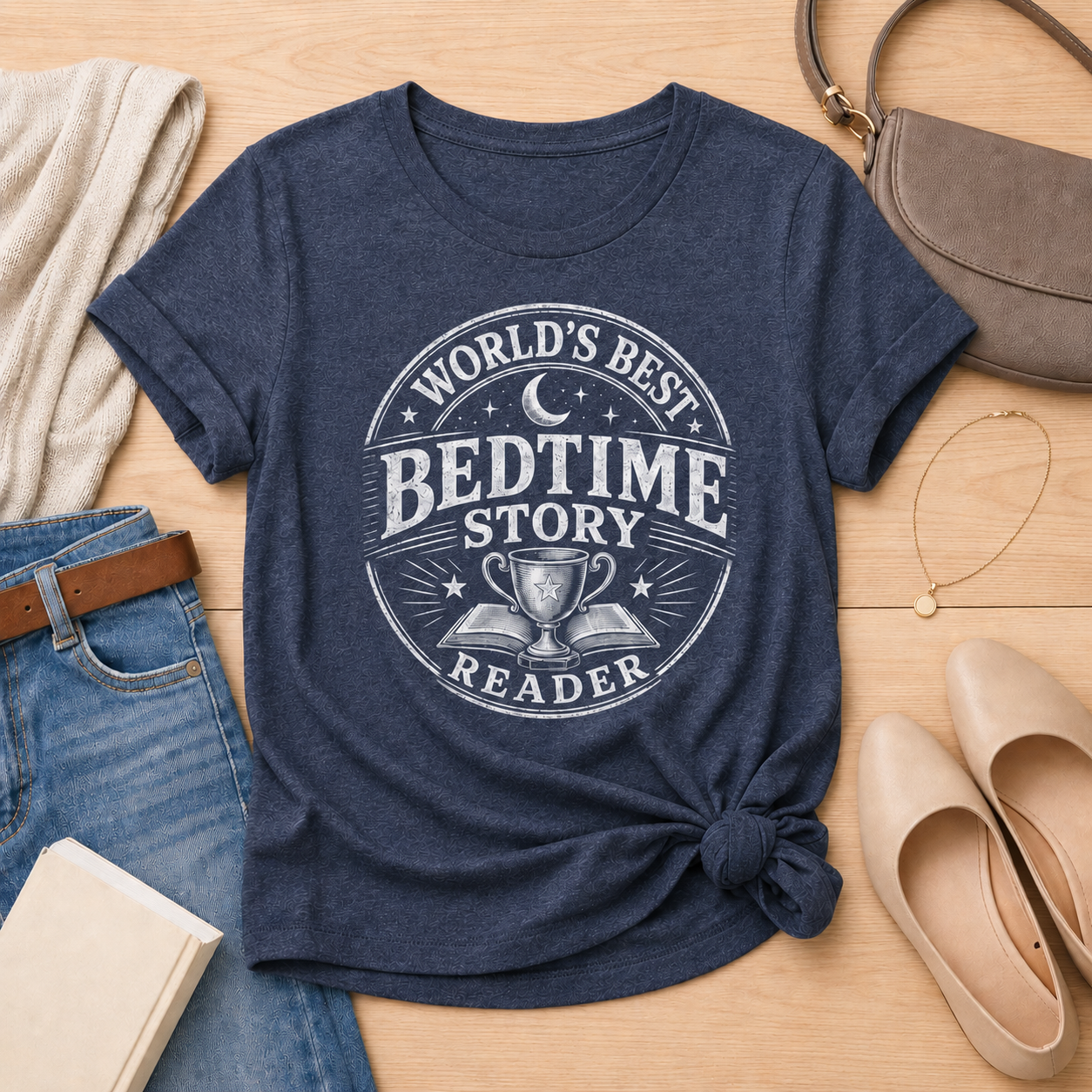 World's Best Bedtime Story Reader Unisex Literary T Shirt