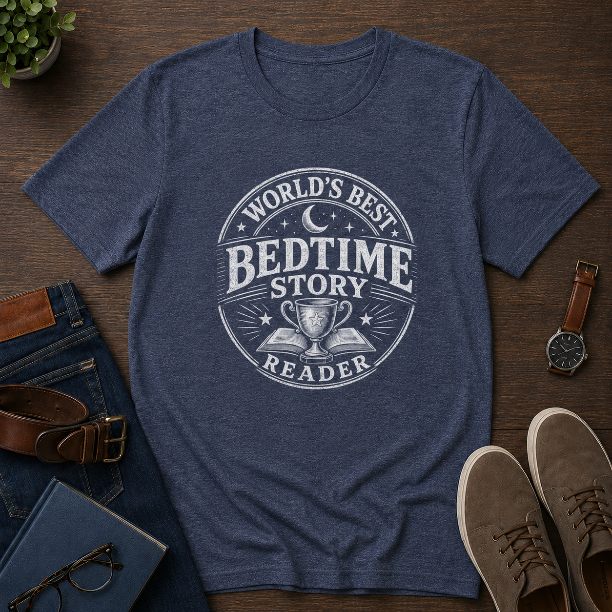 World's Best Bedtime Story Reader Unisex Literary T Shirt