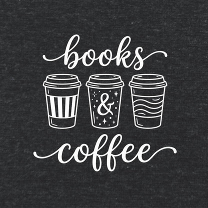 Books & Coffee  Literary T Shirt