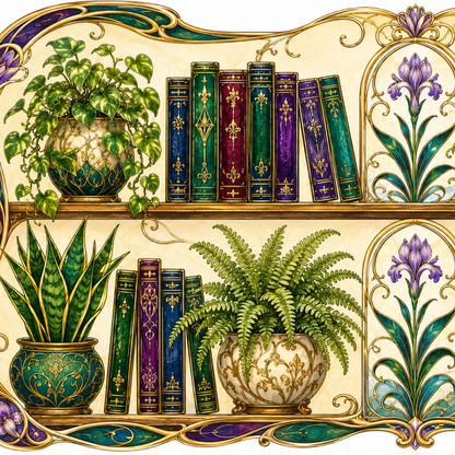 Plants in the Stacks - Art Nouveau Style Mug