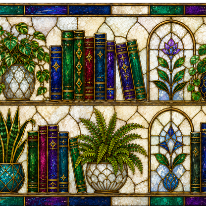 Plants in the Stacks - Stained Glass Style Mug