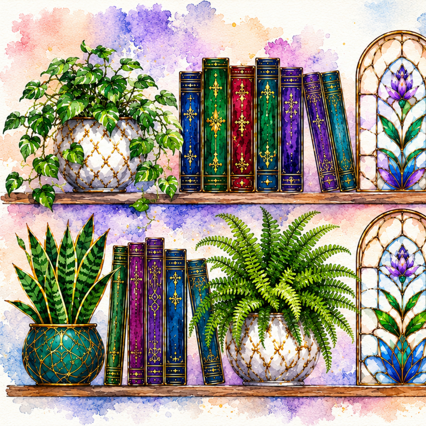 Plants in the Stacks - Watercolor Style Mug