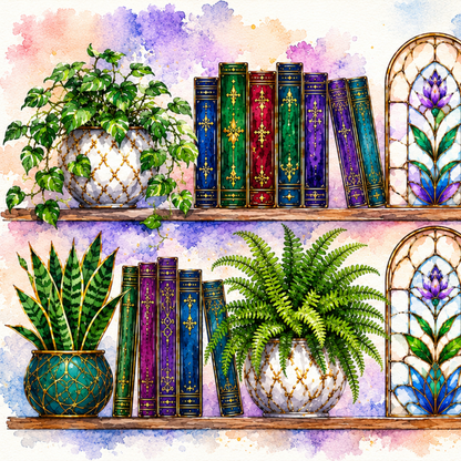 Plants in the Stacks - Watercolor Style Mug