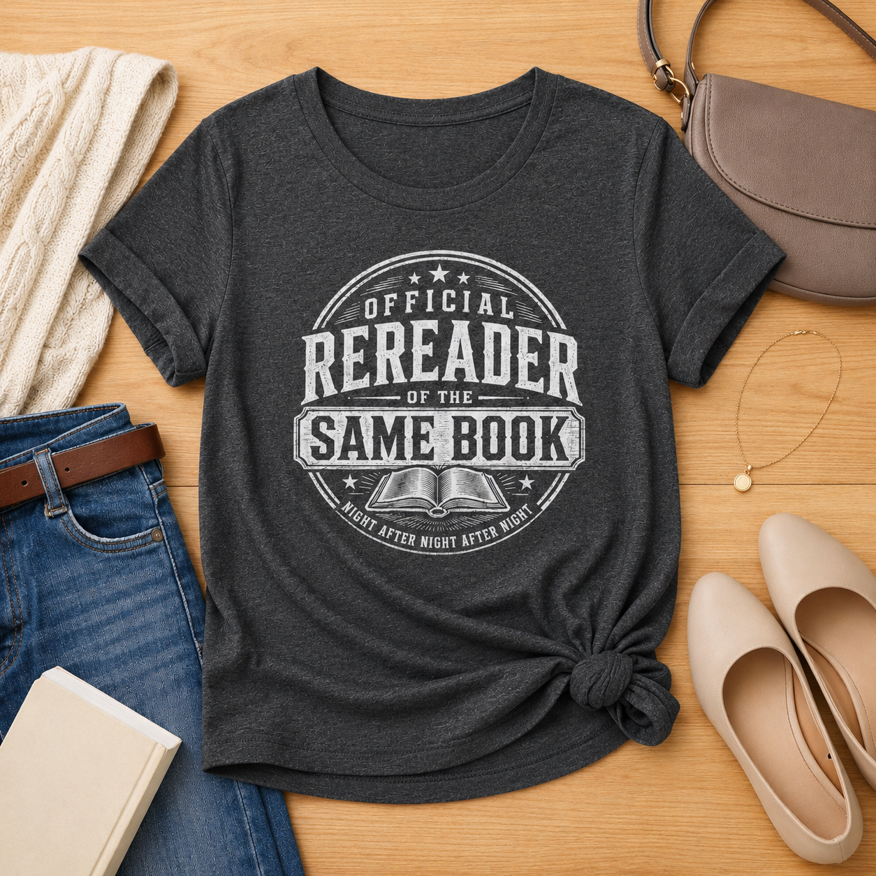 Official Rereader Unisex Literary T Shirt