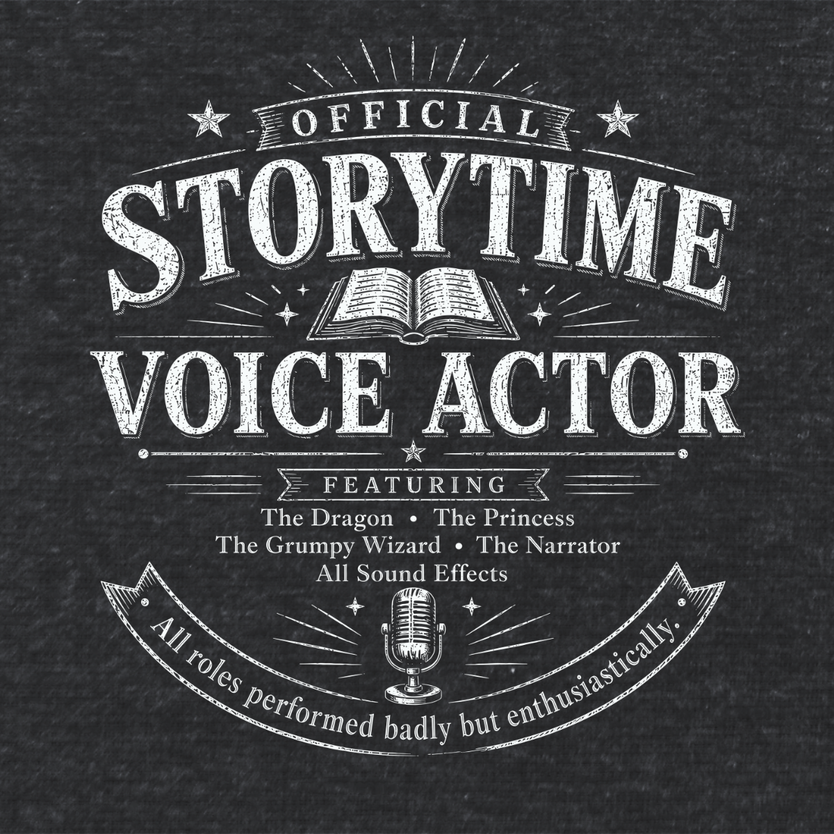 Storytime Voice Actor Unisex Literary T Shirt