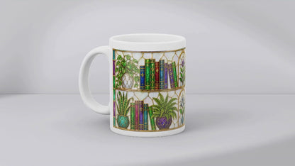 Plants in the Stacks - Stained Glass Style Mug